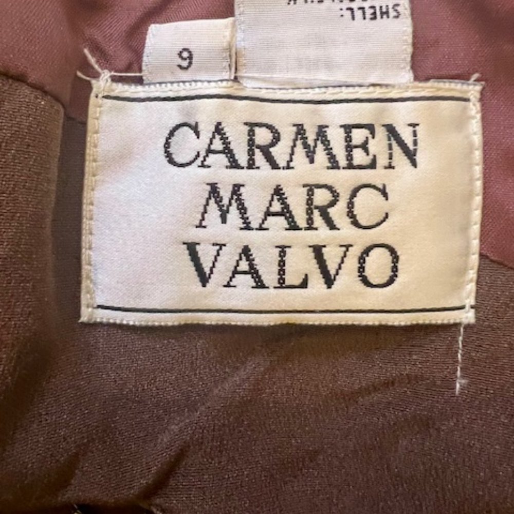 Carmen Marco Valvo Beaded Cocktail Dress - Picture 6 of 8